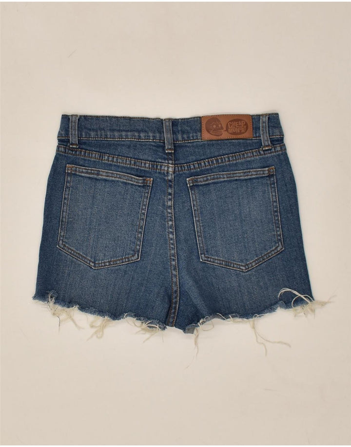 CHEAP MONDAY Womens Denim Shorts W27 Small  Blue Cotton | Vintage Cheap Monday | Thrift | Second-Hand Cheap Monday | Used Clothing | Messina Hembry 