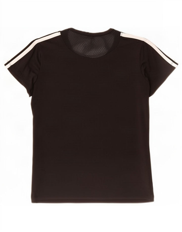 Adidas Damen T-Shirt Top UK 10 Small Schwarz
