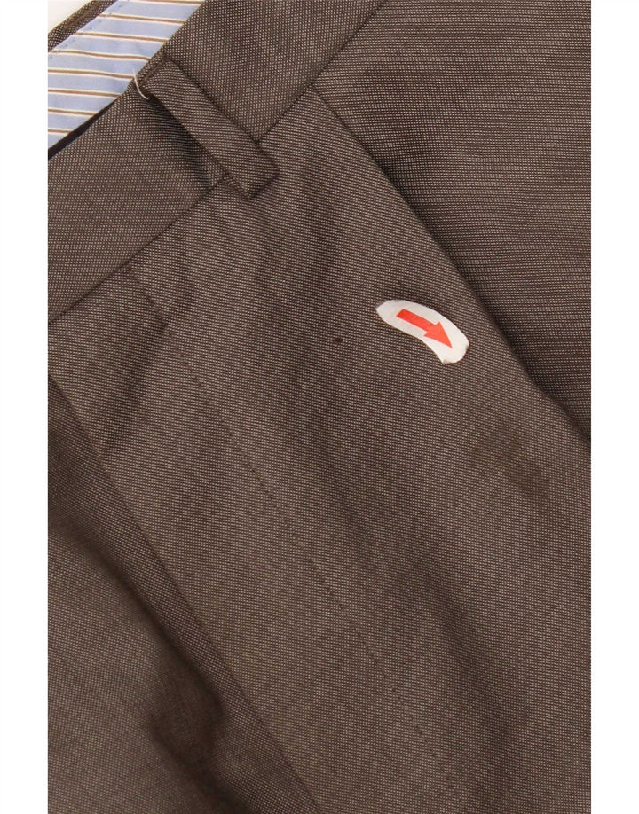 Marks & Spencer Herren-Anzughose mit Pegged-Anzug, W34, L31, braune Wolle