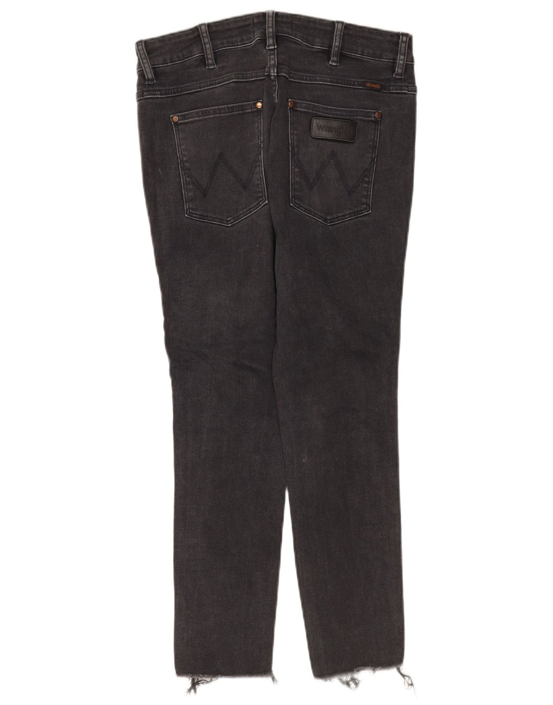 Wrangler Damen-Crop-Jeans, W32, L25, schwarze Baumwolle