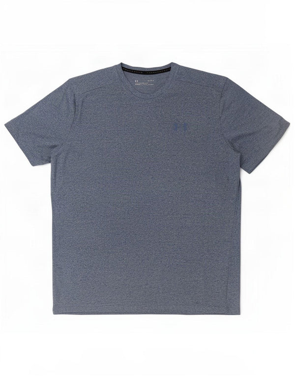 Under Armour Herren Heat Gear Loose Fit T-Shirt Top Large Blau meliert