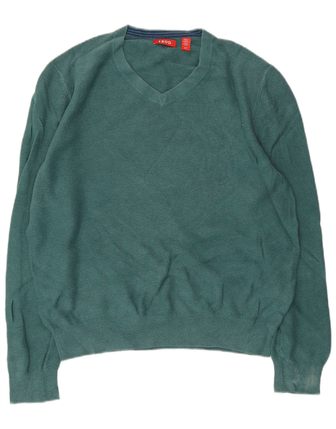 IZOD Damen-Pullover, übergroß, V-Ausschnitt, Gr. 10, Größe S, Grün