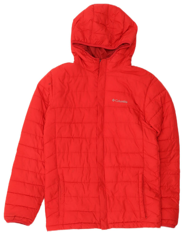 Columbia Damen-Jacke mit Kapuze, gepolstert, UK 18, XL, Rot, Polyester