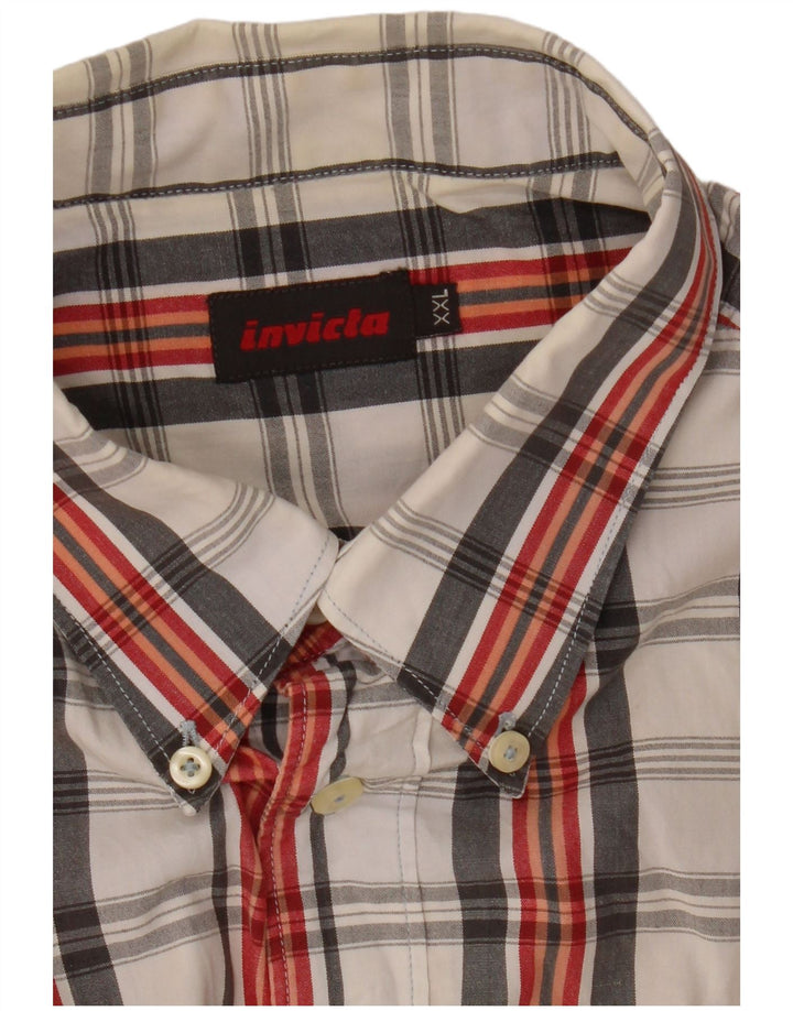 Invicta Herren Kurzarmhemd 2XL Rot kariert