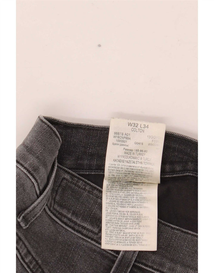 Wrangler Herren Colton Slim Jeans W32 L34 Graue Baumwolle