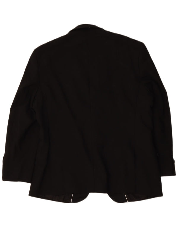 Marks & Spencer Herren-Blazer, kurz, mit 2 Knöpfen, UK 44, 2XL, Schwarz, Polyester