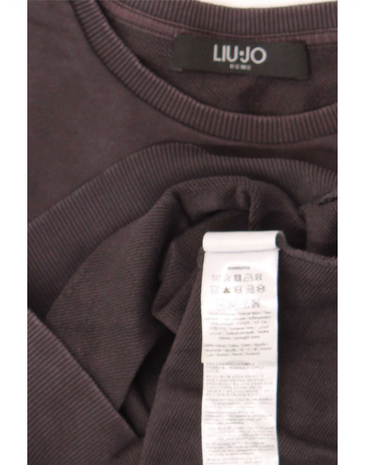 Liu Jo Herren-Sweatshirt-Pullover, große graue Baumwolle