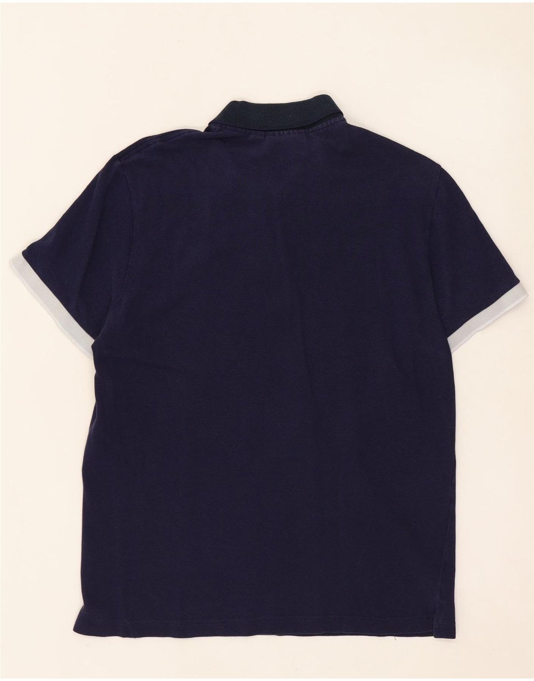 LACOSTE Herren-Poloshirt mit normaler Passform, Größe 4, mittelmarineblaue Baumwolle