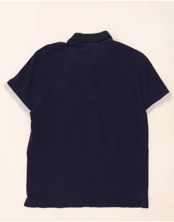 LACOSTE Herren-Poloshirt mit normaler Passform, Größe 4, mittelmarineblaue Baumwolle