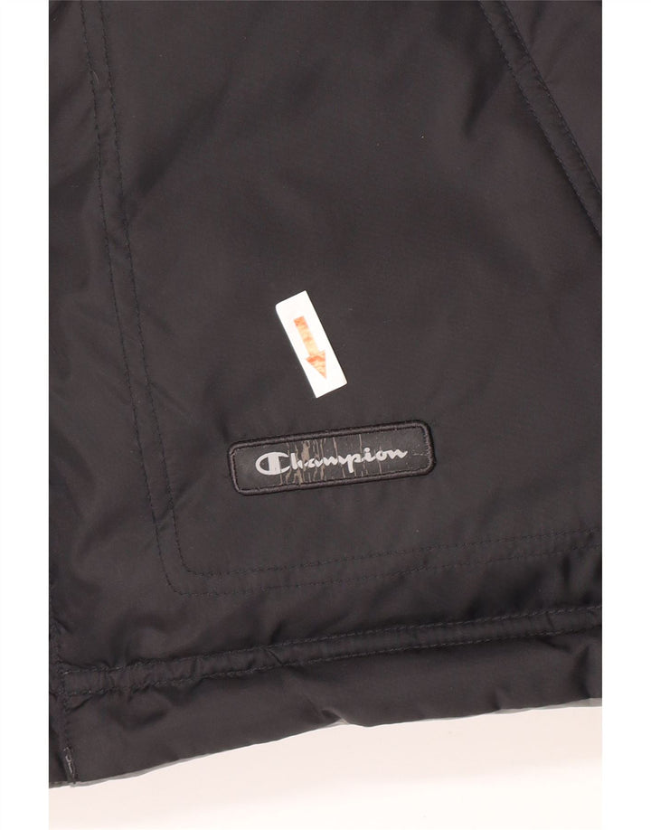Champion Herren Reversible Wattierte Weste UK 40 Large Schwarz Polyamid