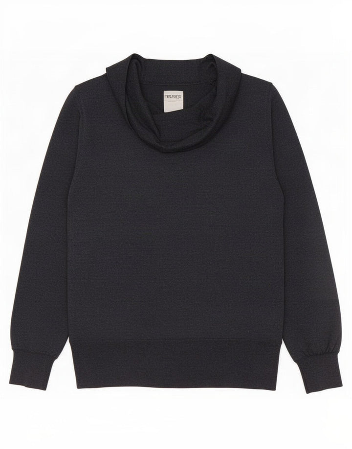 Marks & Spencer Damen-Pullover mit Rollkragen, Gr. 14, Größe L, Grau, Polyamid