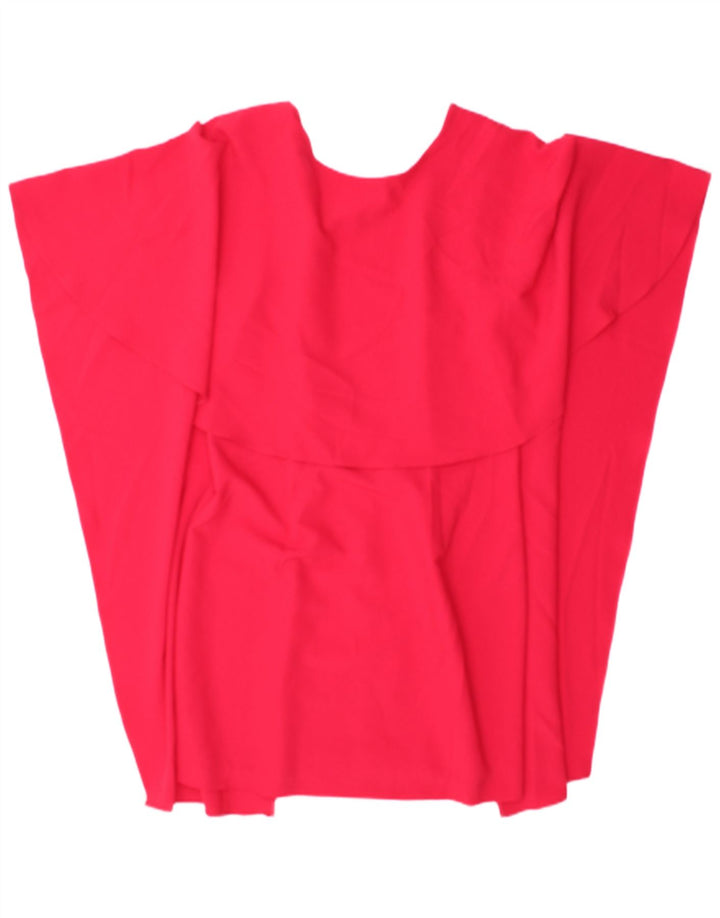 Zara Damen Fledermaus-Tunika-Oberteil UK 12 Mittelrosa Polyester