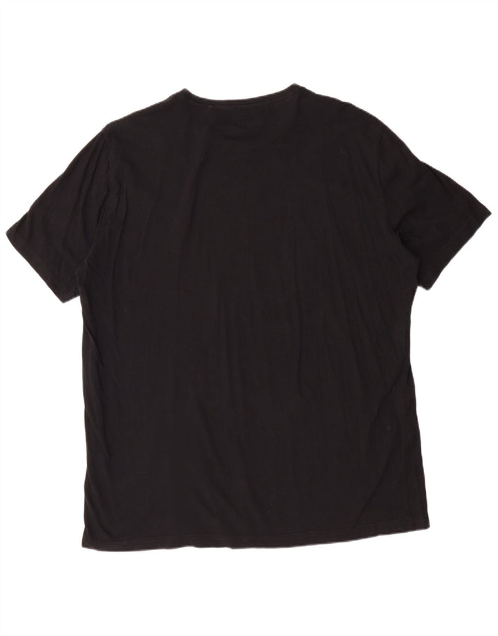 MUSTANG Herren Grafik T-Shirt Top XL Schwarz Baumwolle