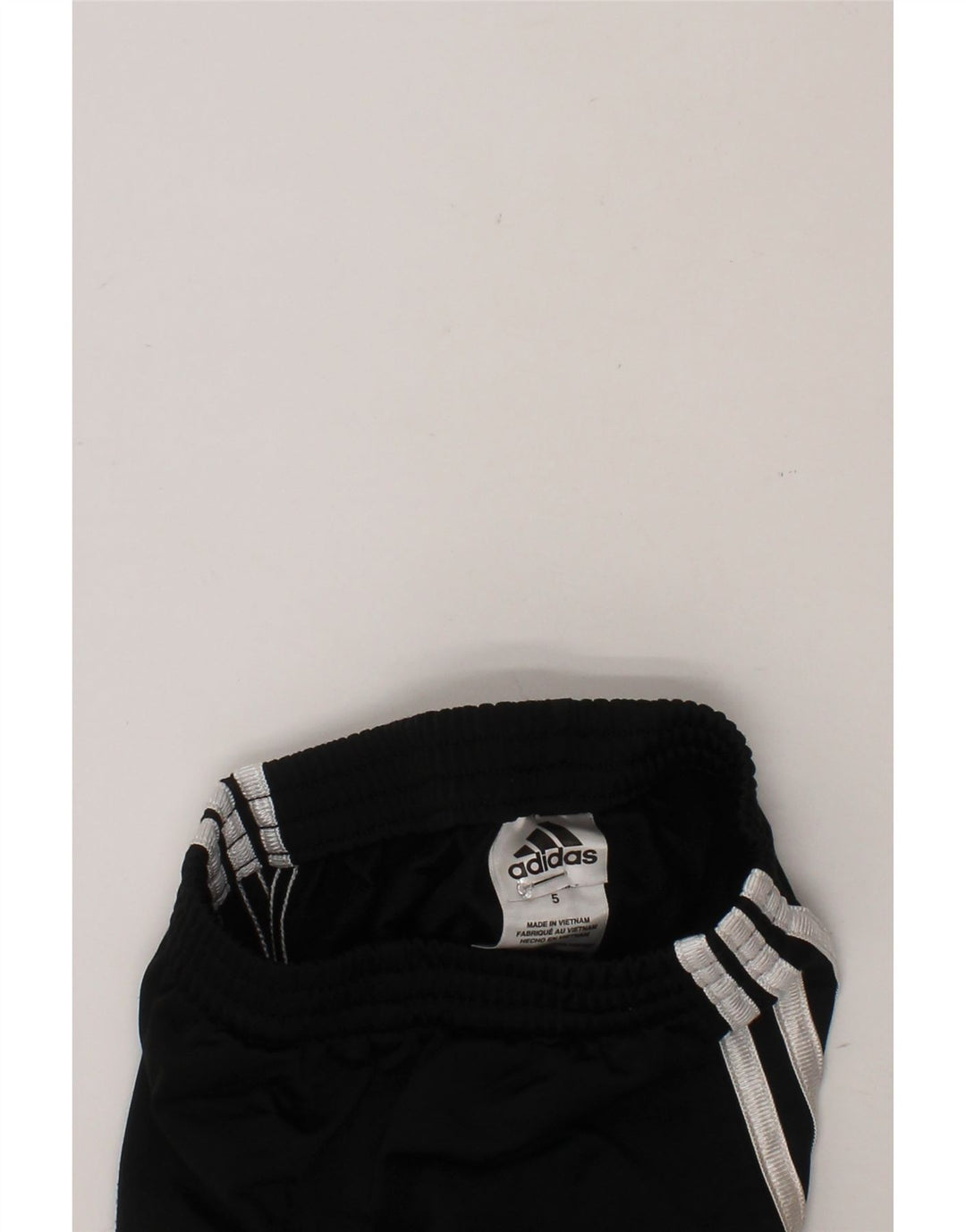 ADIDAS Boys Tracksuit Trousers 4-5 Year Black Polyester Vintage Adidas and Second-Hand Adidas from Messina Hembry 