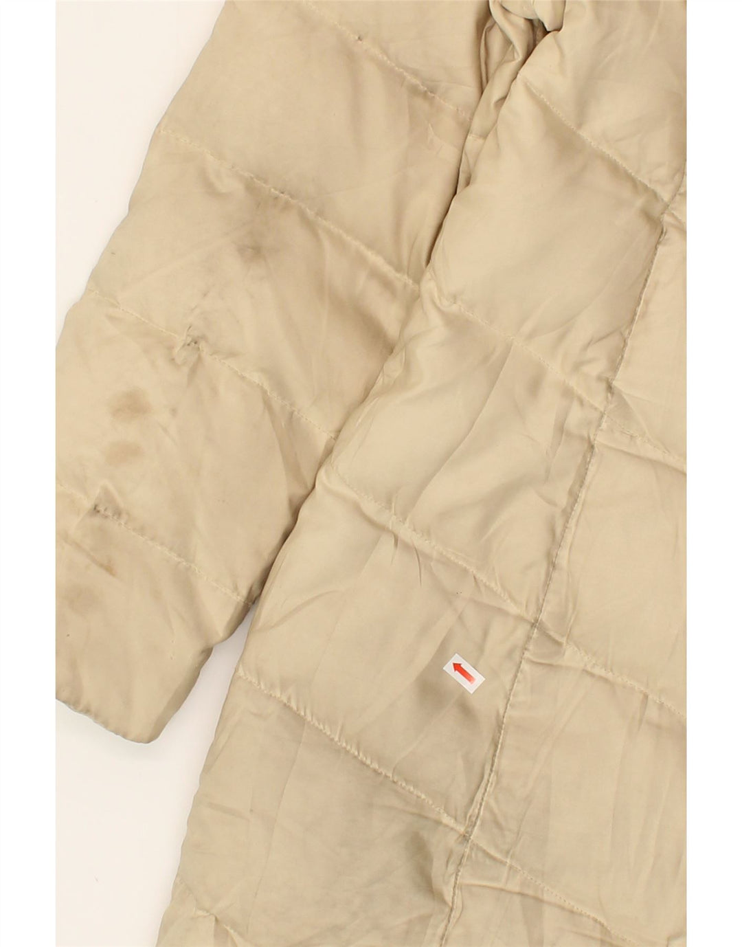 FILA Womens Hooded Padded Coat UK 14 Large  Beige Polyester Vintage Fila and Second-Hand Fila from Messina Hembry 