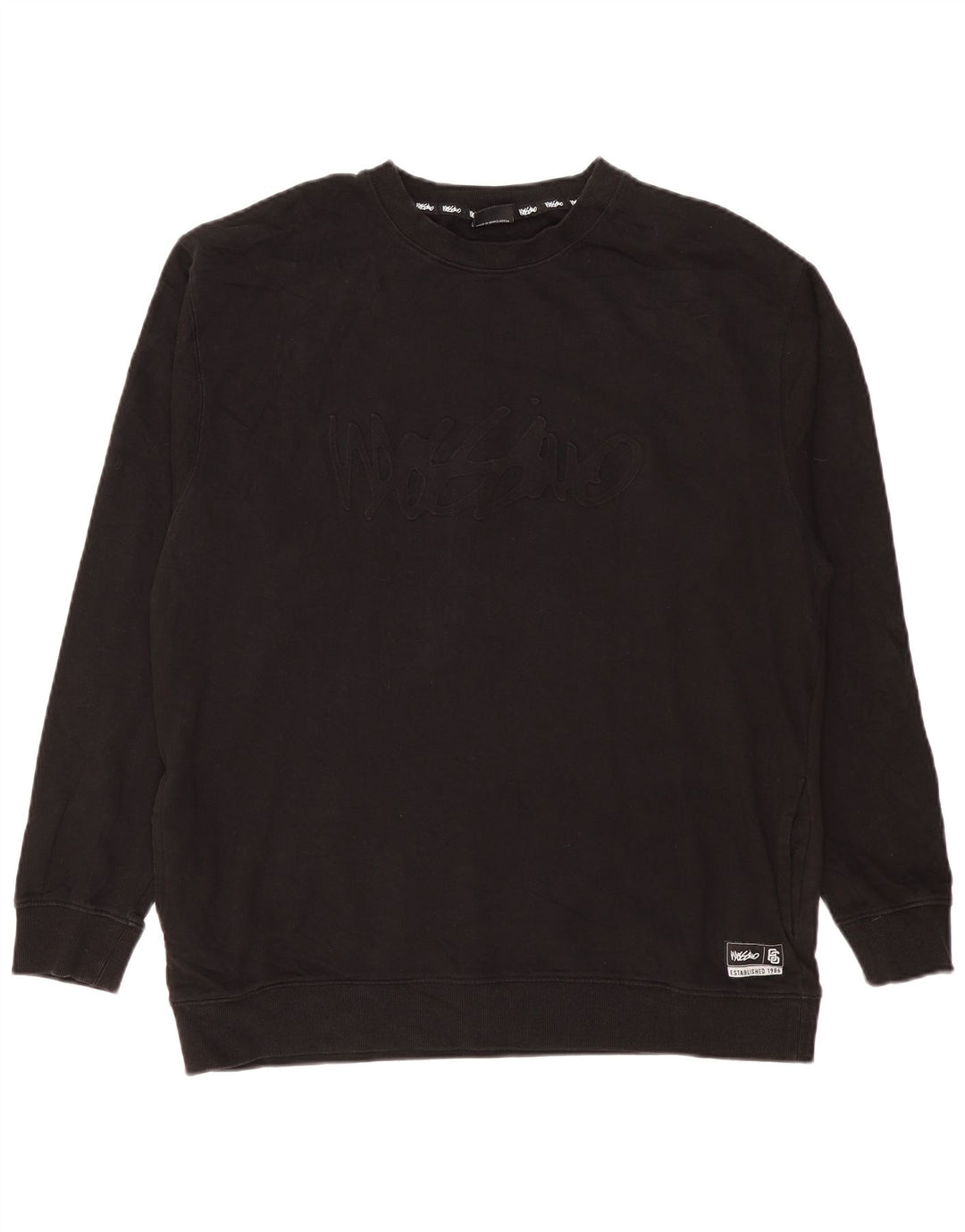 MOSSIMO Herren-Sweatshirt mit Grafik, XL, schwarze Baumwolle