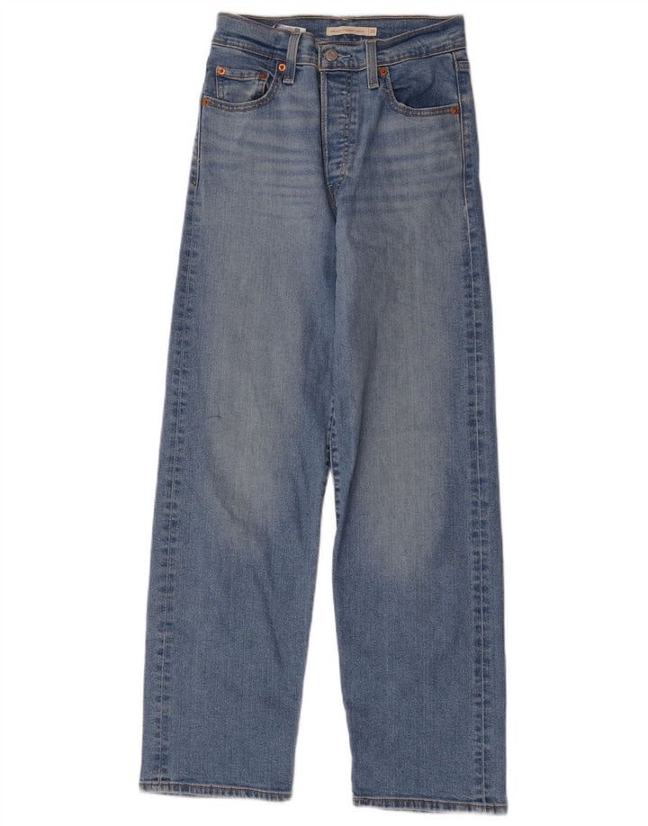 Levi's Damen Ribcage Straight Jeans W25 L29 Blaue Baumwolle