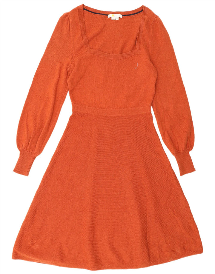 BODEN Damen Pulloverkleid UK 10 Small Orange Polyamid