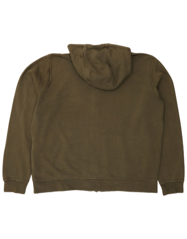 Nike Mens Zip Hoodie Sweater 2XL Khaki