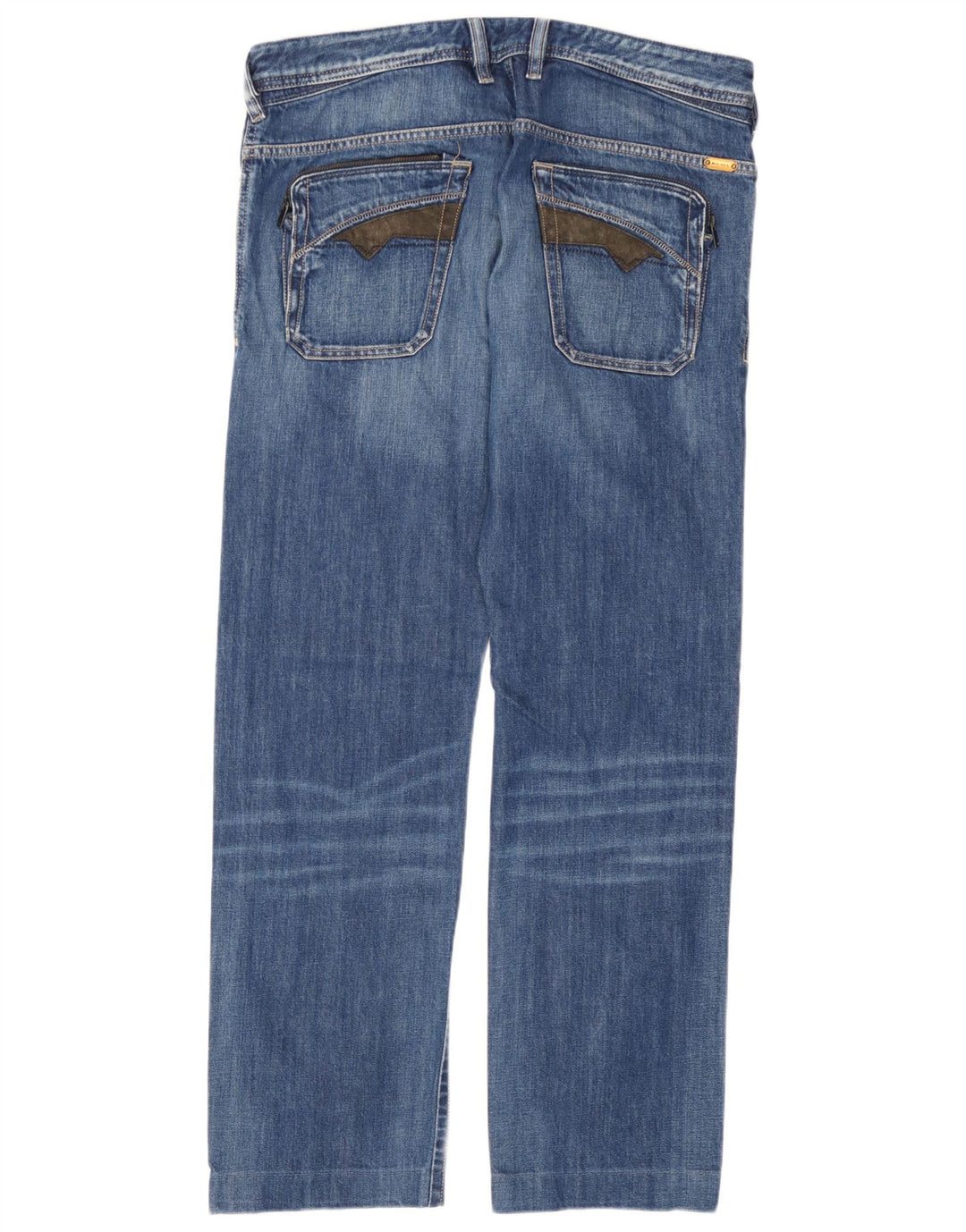 Diesel Herren Poiak Straight Jeans W33 L30 Blaue Baumwolle