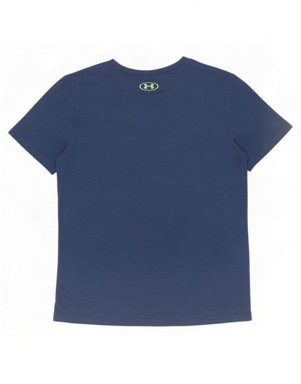 Under Armour Jungen-T-Shirt mit Grafik, 11–12 Jahre, Größe L, aus blauer Baumwolle
