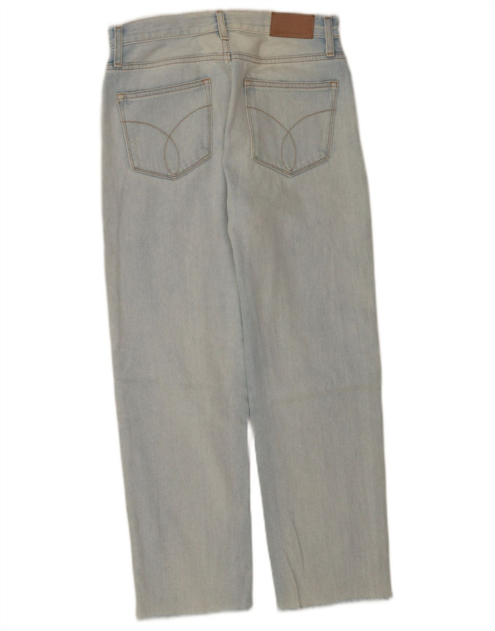 Calvin Klein Damen Straight Jeans W28 L25 Blaue Baumwolle