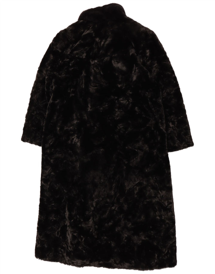 Libra Damen Kunstpelzmantel UK 16 Large Schwarz Modacryl