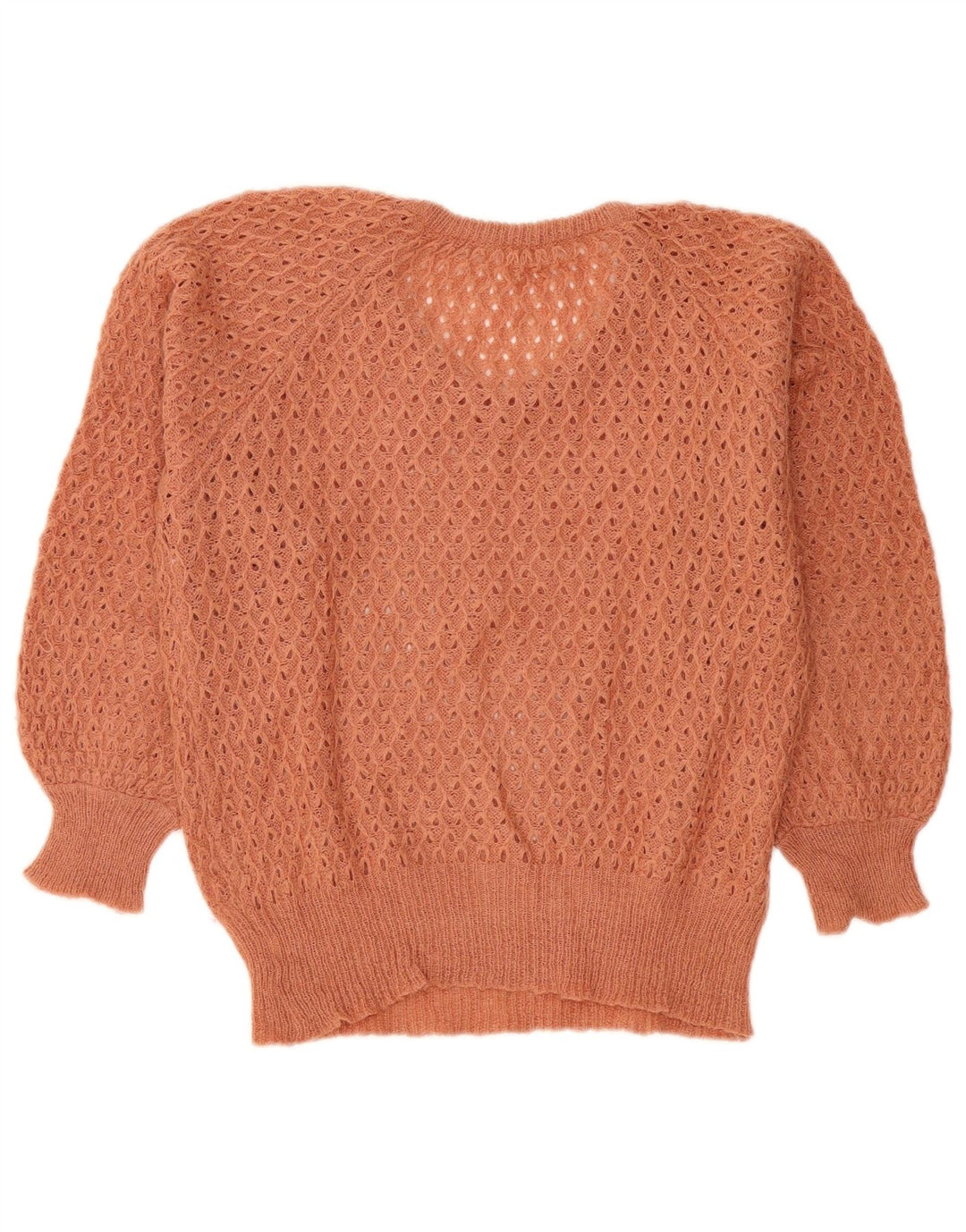 Vintage Damen Pullover mit V-Ausschnitt IT 42 Mittelbraun