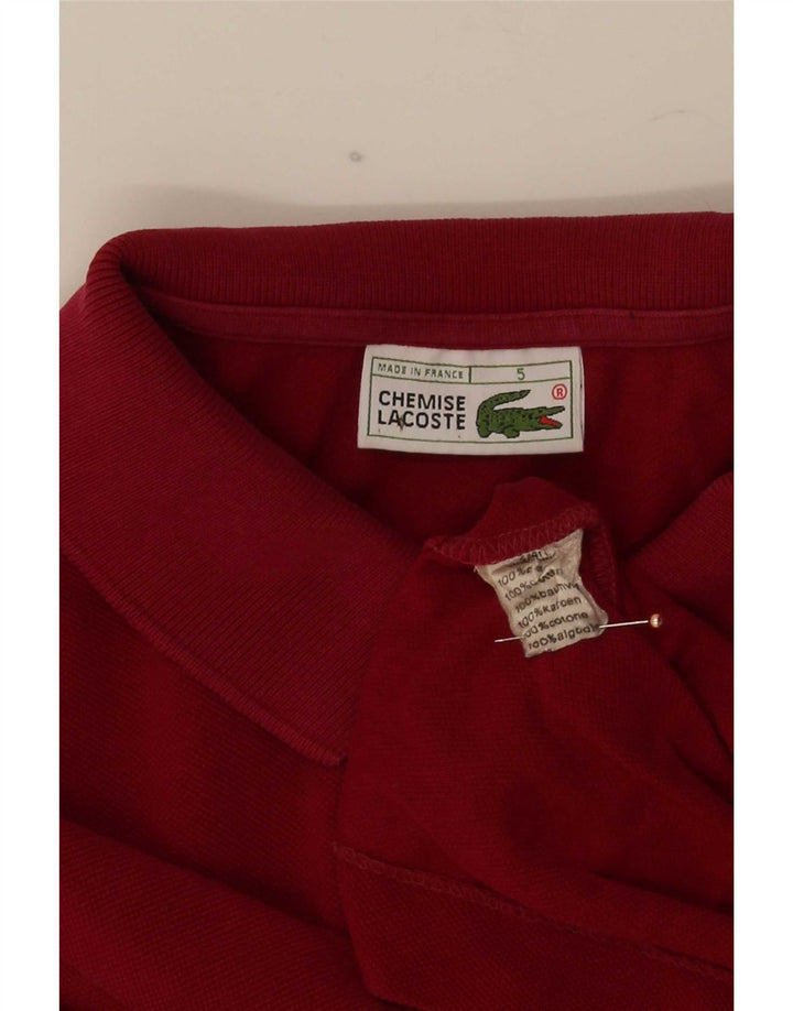Lacoste Herren-Poloshirt, Größe 5, große rote Baumwolle
