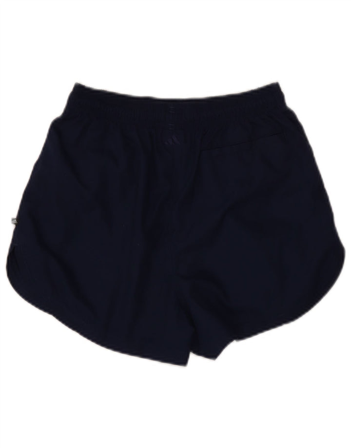 Adidas Damen Sportshorts UK 12 Medium Marineblau Polyester