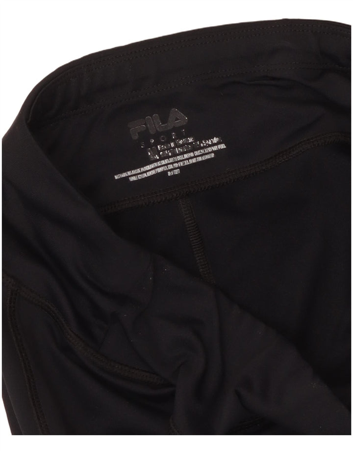 FILA Damen Capri-Leggings UK 14 Medium Schwarz