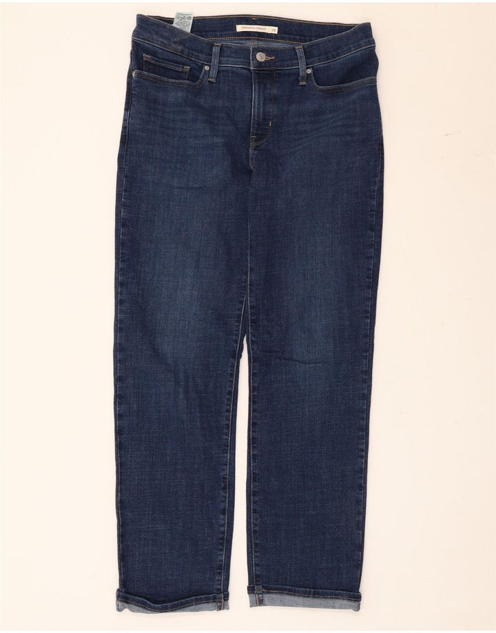 Levi's Damen 314 Shaping Straight Jeans W28 L27 Blaue Baumwolle