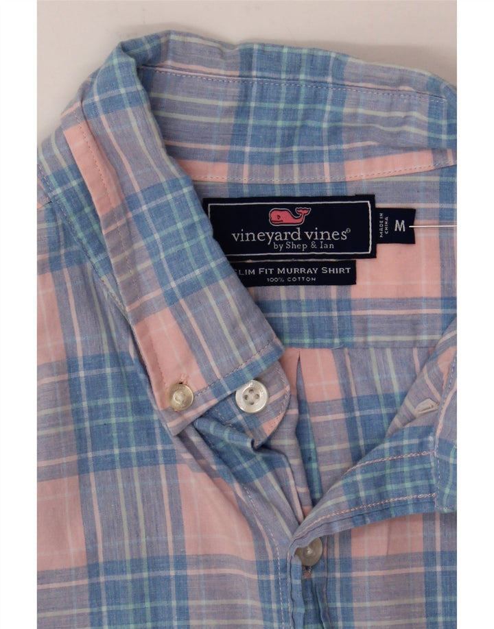 VINEYARD VINES Mens Shirt Medium Blue Check Cotton Vintage Vineyard Vines and Second-Hand Vineyard Vines from Messina Hembry 