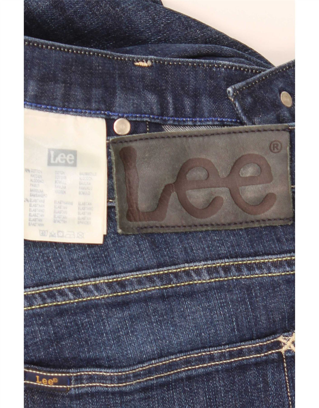 Lee Herren Powell Straight Jeans W33 L31 Blaue Baumwolle