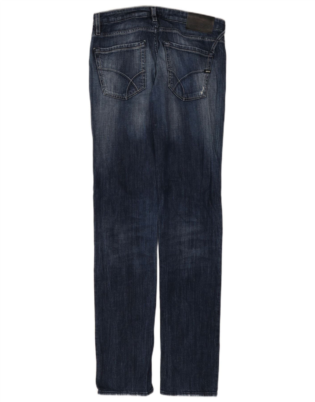 Gas Damen Slim Jeans W30 L34 Blaue Baumwolle