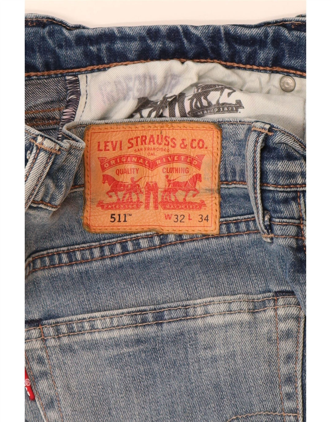 Levi's Herren 511 Slim Jeans W32 L31 Blaue Baumwolle