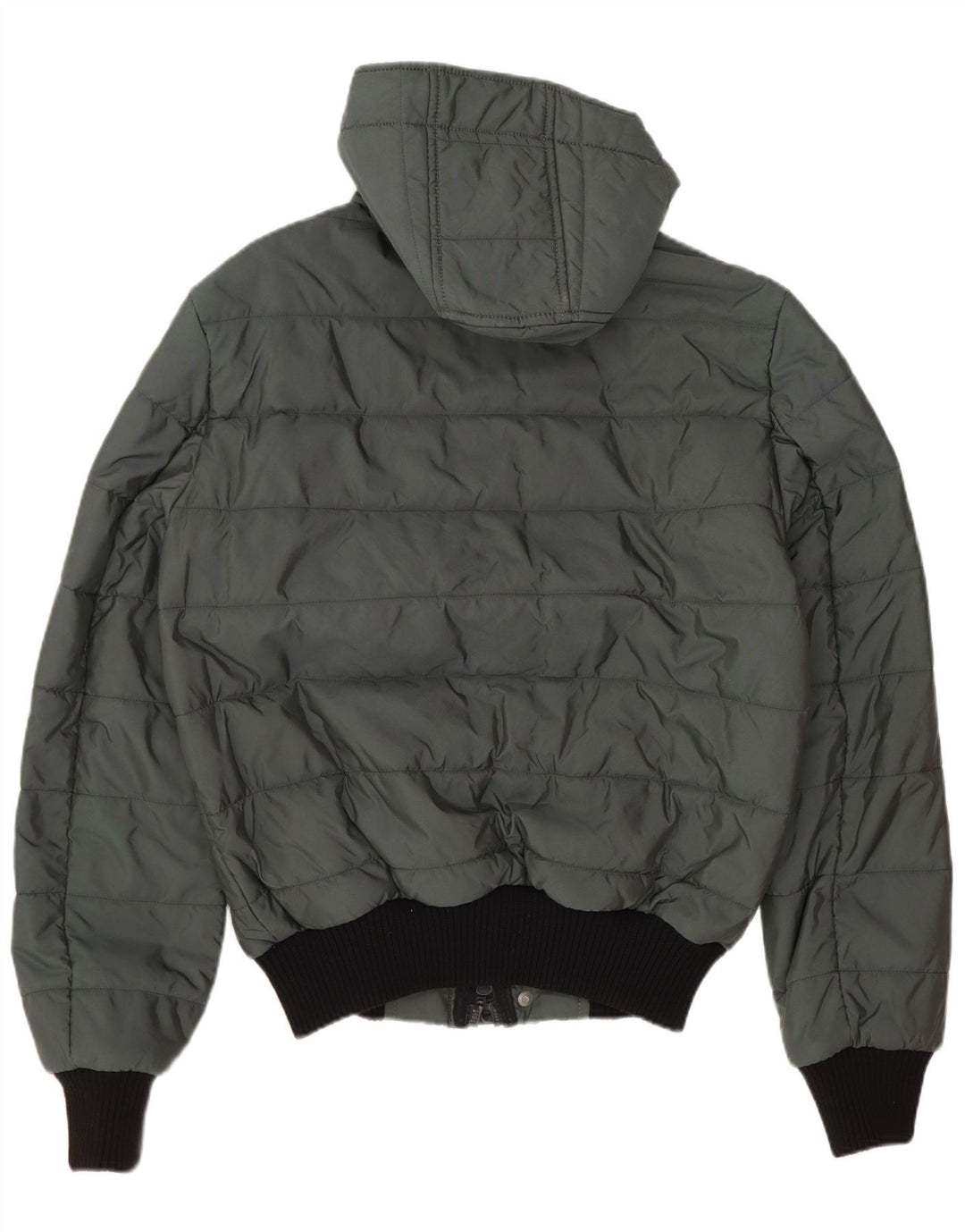 Refrigiwear Wattierte Herrenjacke mit Kapuze IT 46 Small Grün Polyamid