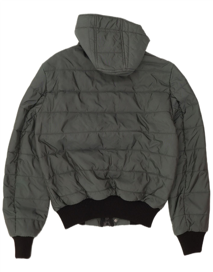 Refrigiwear Wattierte Herrenjacke mit Kapuze IT 46 Small Grün Polyamid