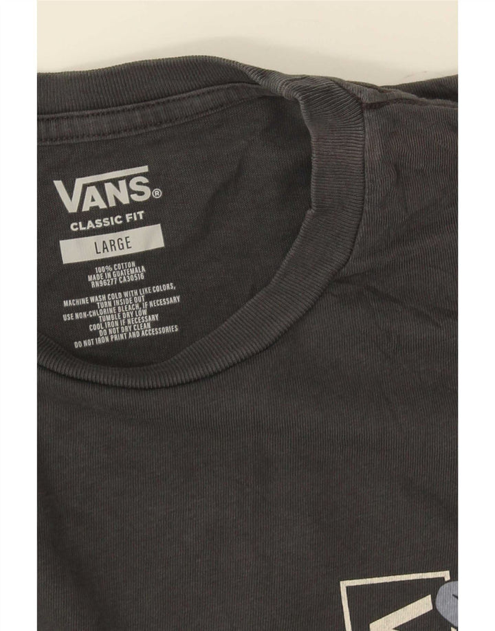 Vans Herren-T-Shirt mit klassischer Passform, Grafik, Größe L, Grau, Baumwolle