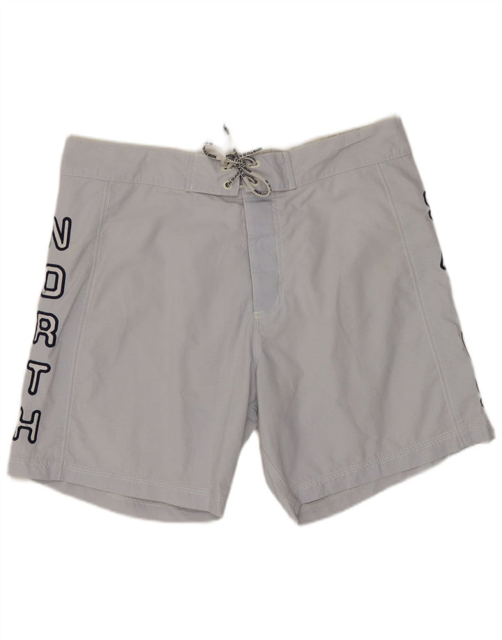 North Sails Herren-Badeshorts mit Grafik, mittelgraues Nylon