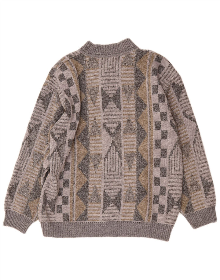 Steiner Herren Strickjacke XL Mehrfarbig Geometrisch