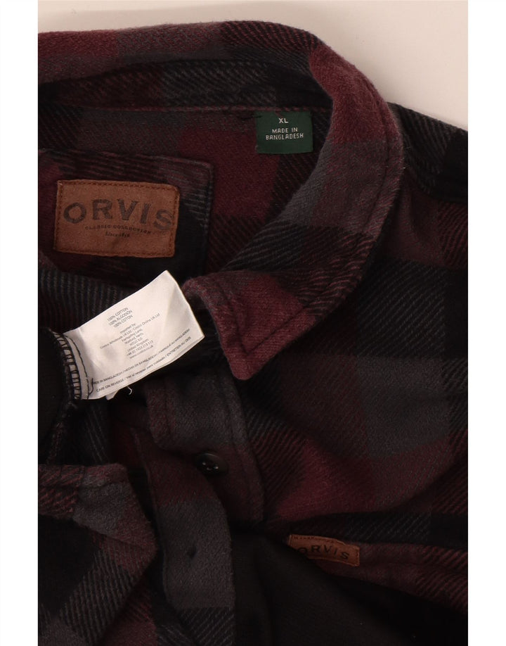 Orvis Herren-Flanellhemd XL, mehrfarbig, kariert, Baumwolle
