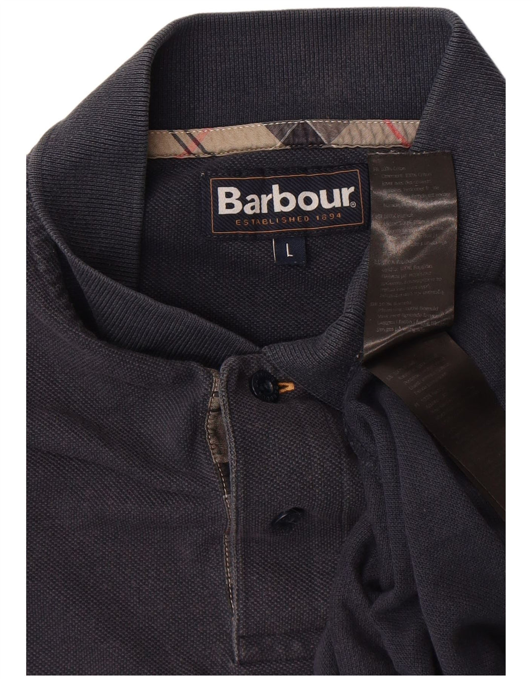 Barbour Herren-Poloshirt, große marineblaue Baumwolle