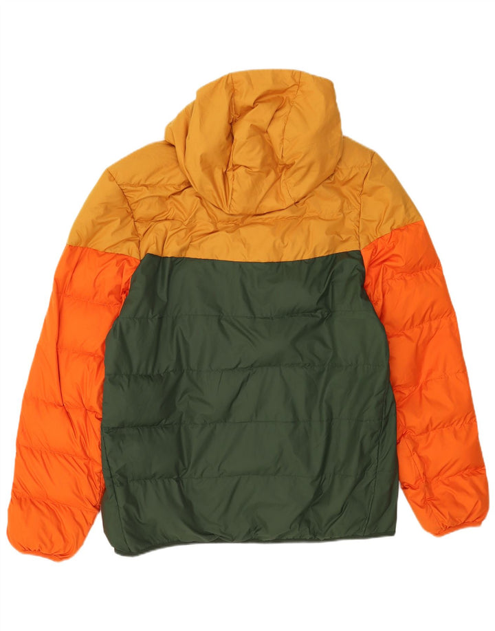 Nike Herren-Jacke mit Kapuze, gepolstert, UK 40, Größe L, gelb, Colourblock-Polyester