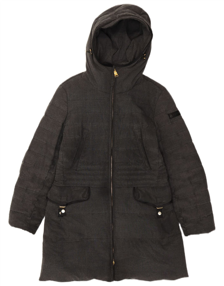 PEUTEREY Wattierter Damenmantel mit Kapuze IT 46 Large Grau Polyester