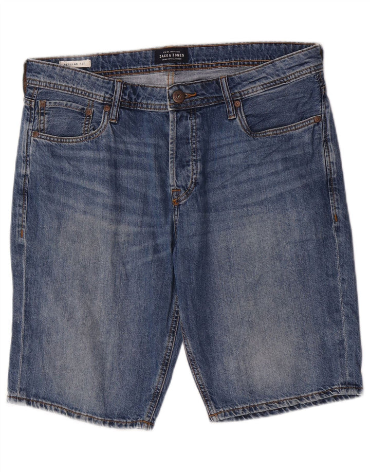 Jack & Jones Herren-Jeansshorts mit normaler Passform, Größe L, W34, Blau
