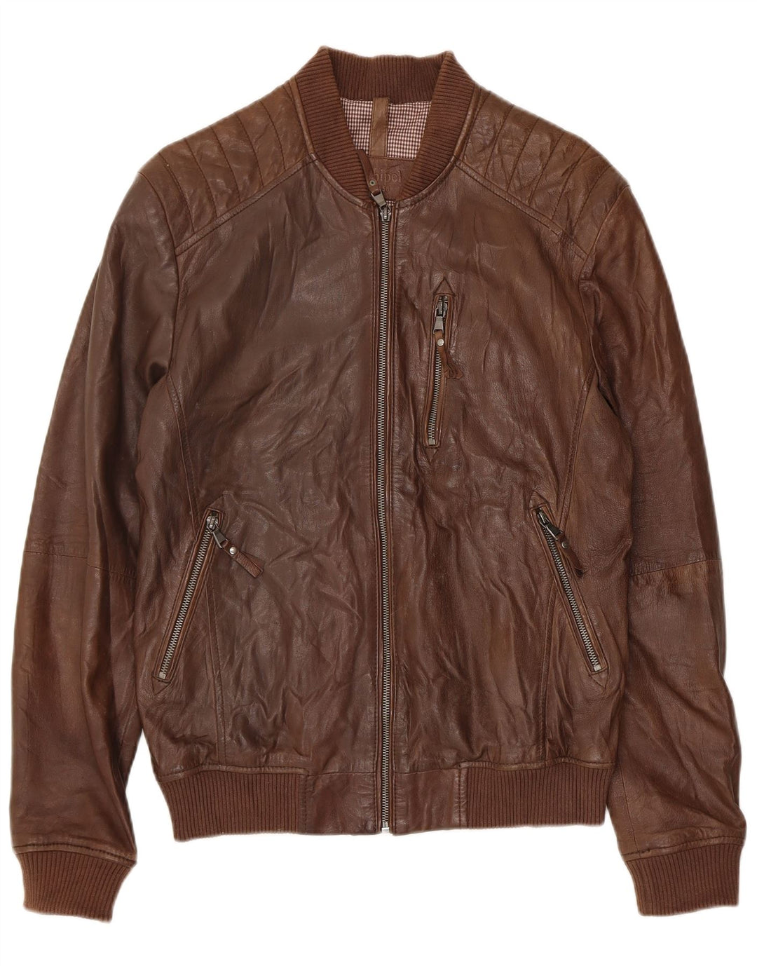 Conbipel Herren Lederjacke IT 48 Mittelbraunes Leder
