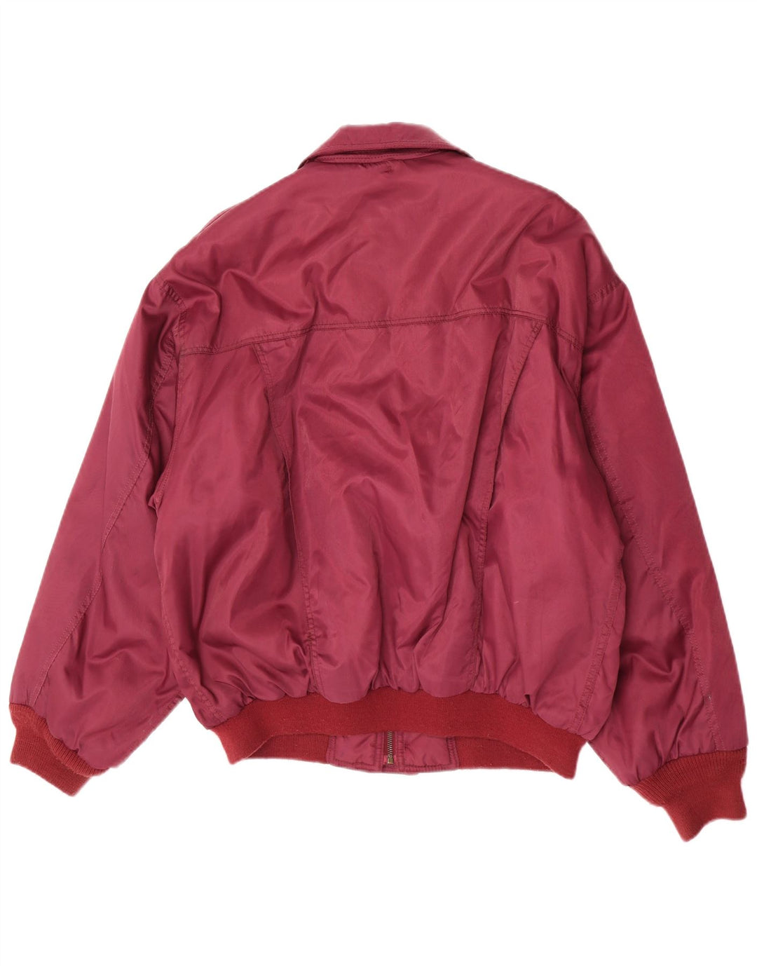 Vintage Herren gepolsterte Bomberjacke UK 38 Medium Burgund Nylon