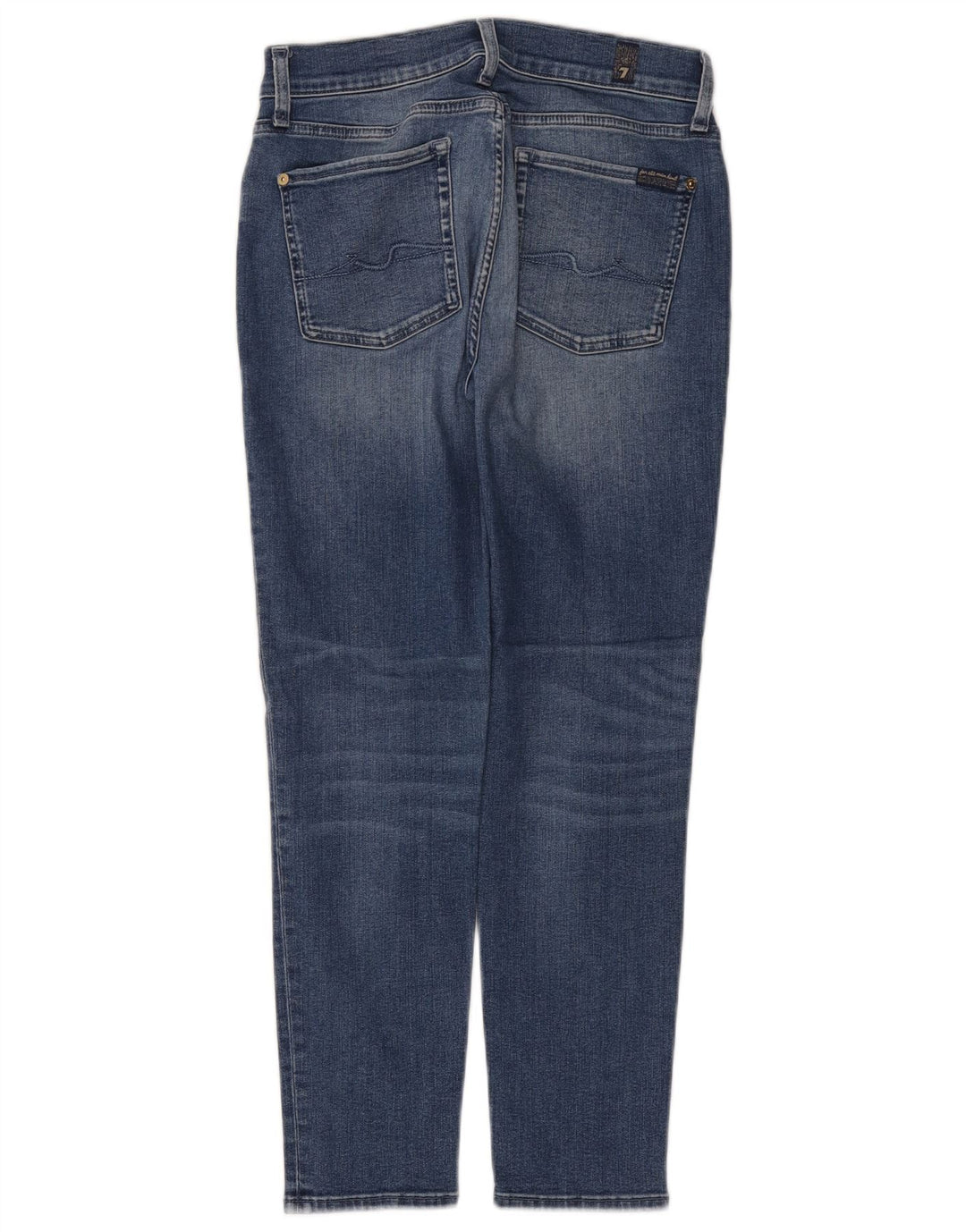7 For All Mankind Damen Slim Jeans W32 L27 Blaue Baumwolle