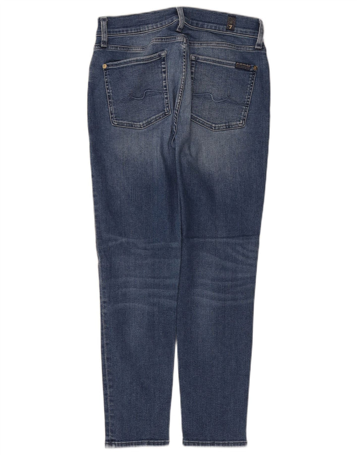 7 For All Mankind Damen Slim Jeans W32 L27 Blaue Baumwolle